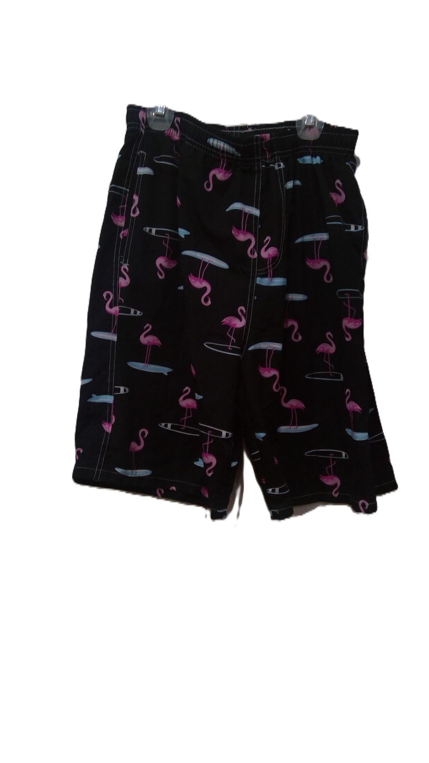 Mens Black Swim Trunks With Flamingos Size  l