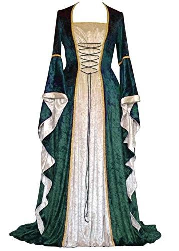Yeaxlud Womens Renaissance Medieval Costume Dress