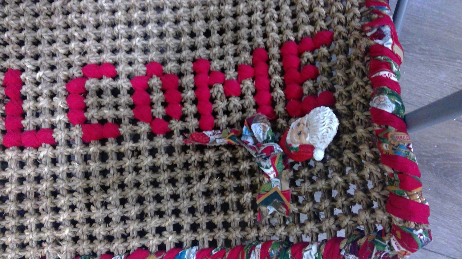 Christmas handmade Door welcome mat