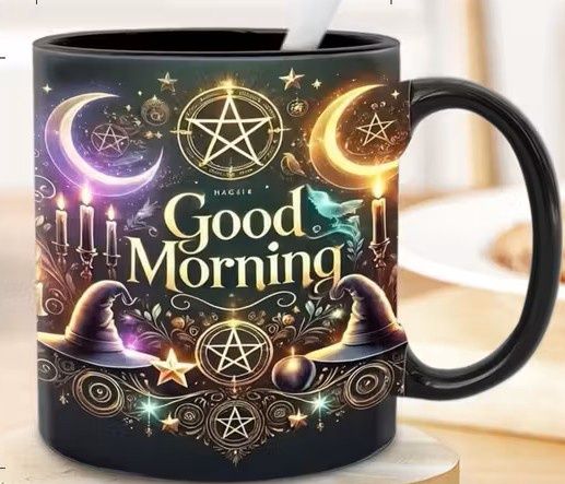 Ceramic  Coffee Mug with Mystical Witch Hat