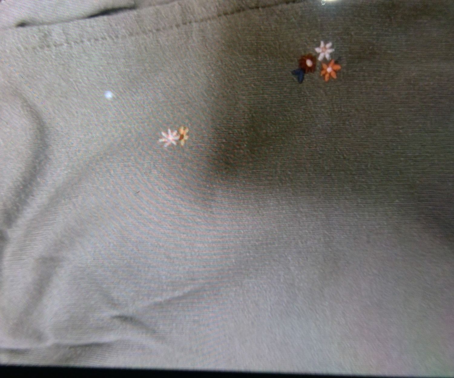 Green Sweatpants with Floral Design Size S