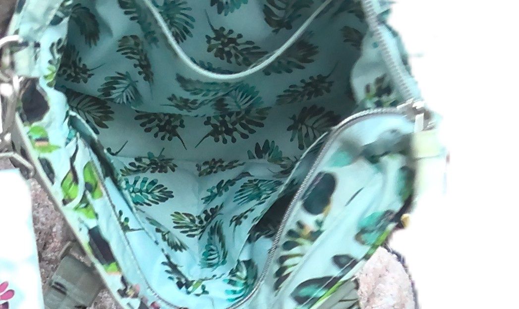 Vera Bradley Seawater Blooms Shoulder Bag