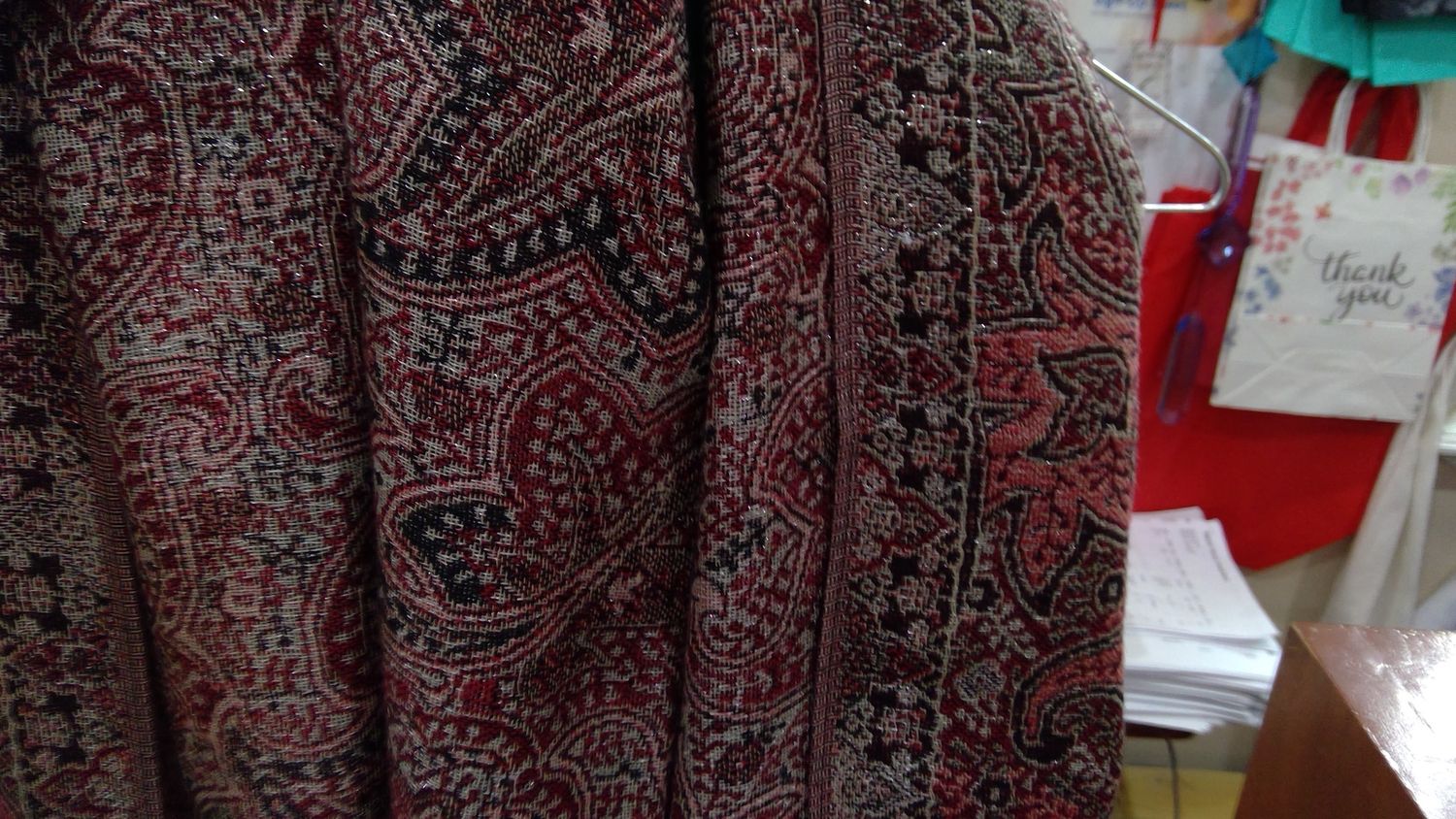 Multicolor Scarf / Shawl Fringe Cotton Acrylic Paisley