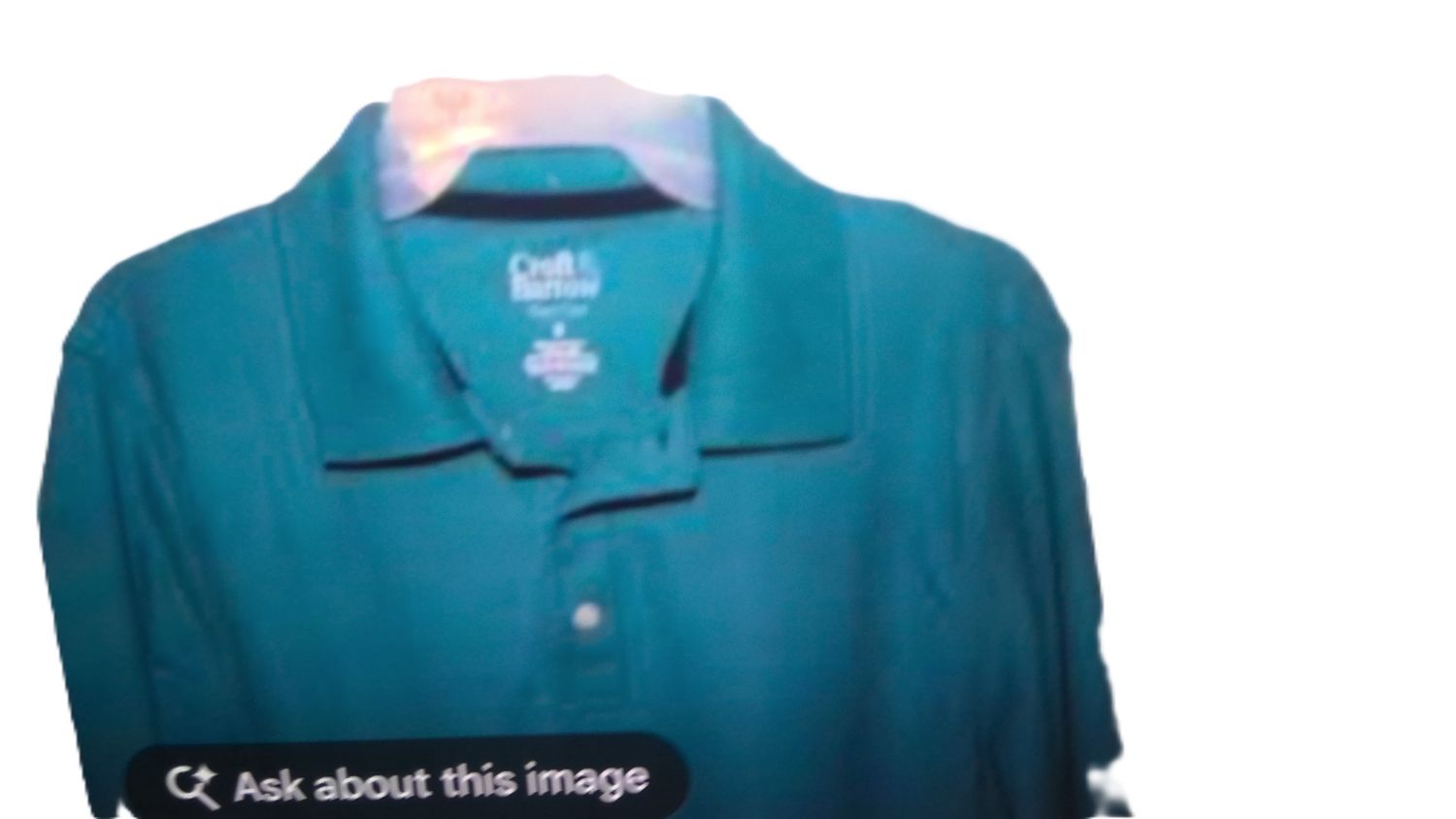 Croft &amp; Barrow Blue Teal Mens Polo Shirt Size m