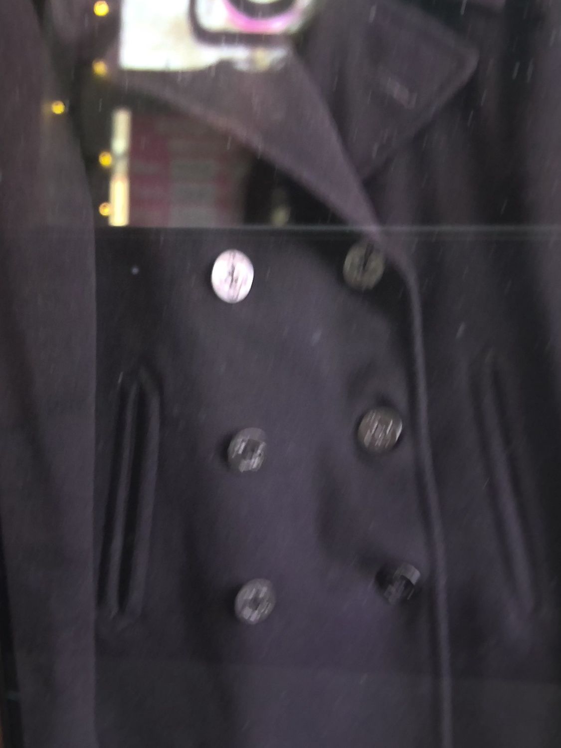 The Childrens Place Black Coat Navy Wool Size S