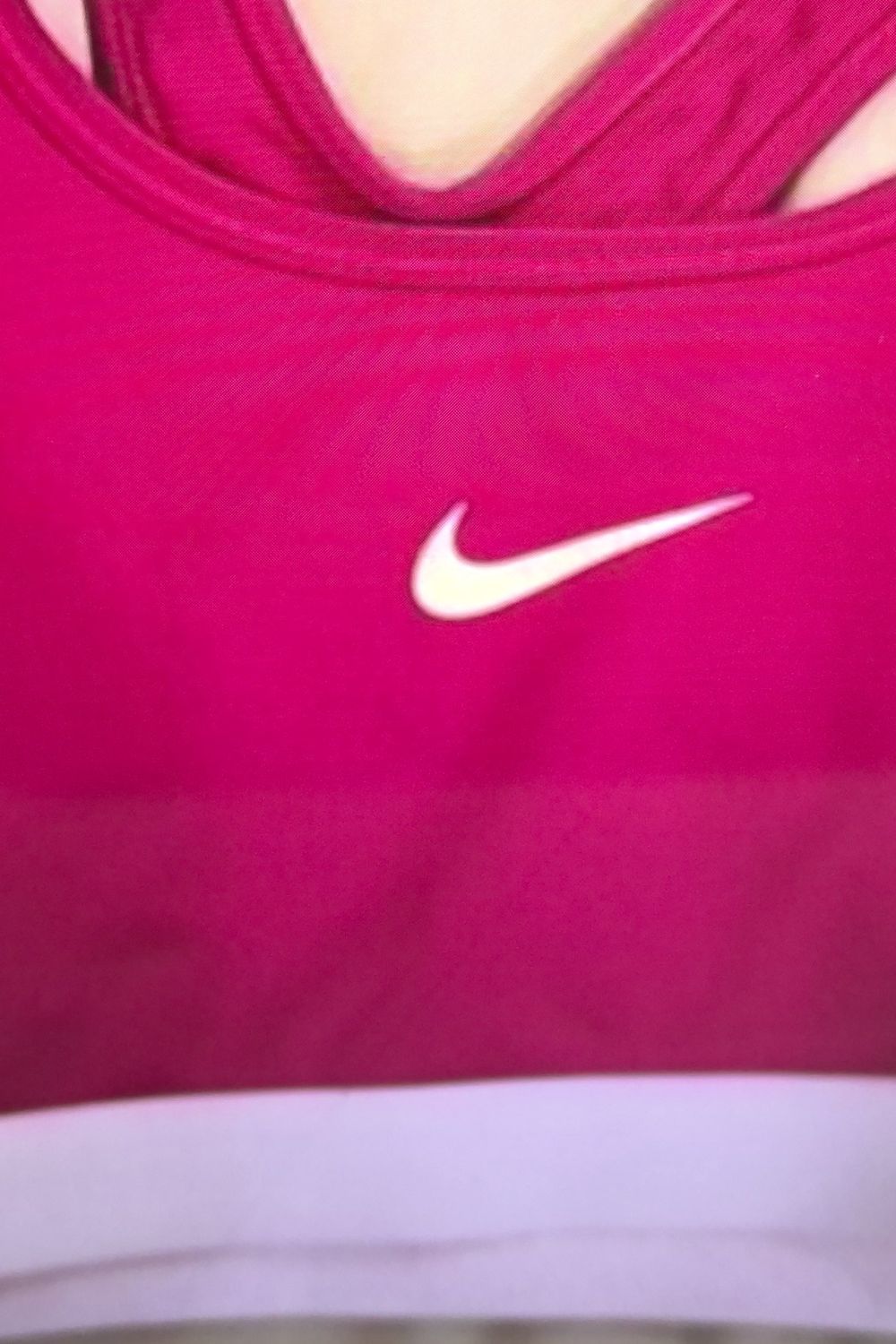 Nike Swoosh Pink Padded Bra Dri Fit Size xl