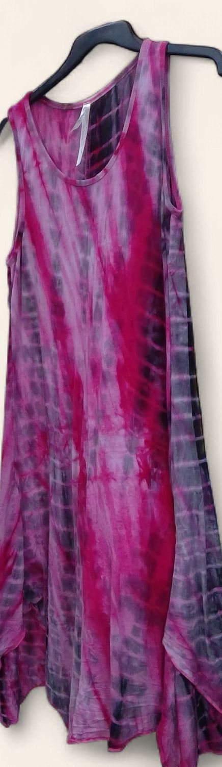 ETC PINK TIE DYE DRESS SIZE LARGE