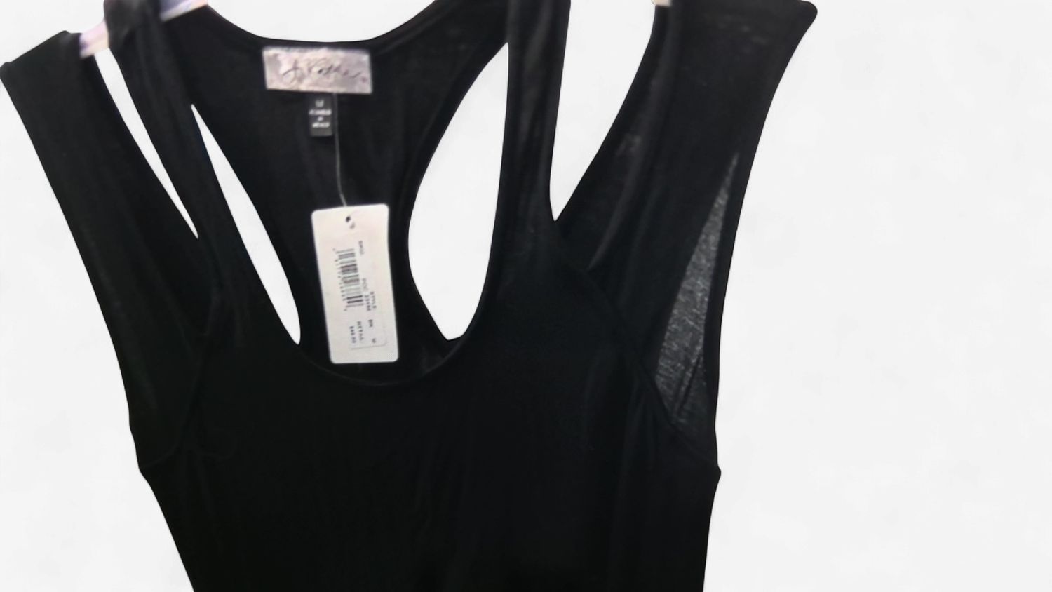 J Valdi Black Double Strap Dress Size xl