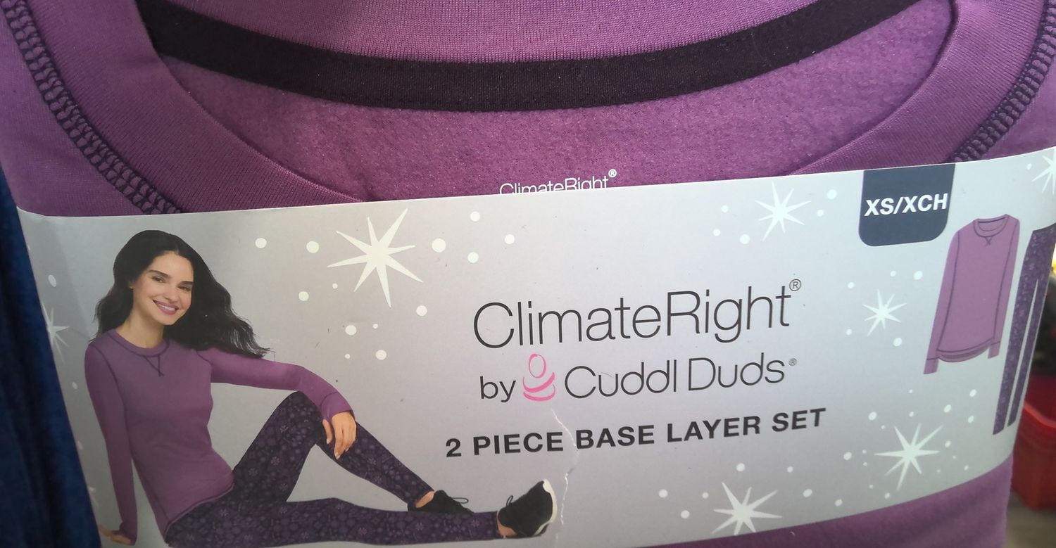 Climate Right Purple 2 Piece Base Layer PJ Set Size XS  Womens