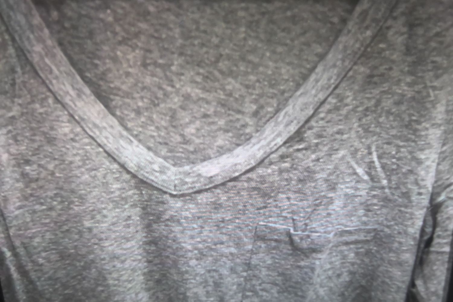 Heather Gray V Neck T Shirt xl