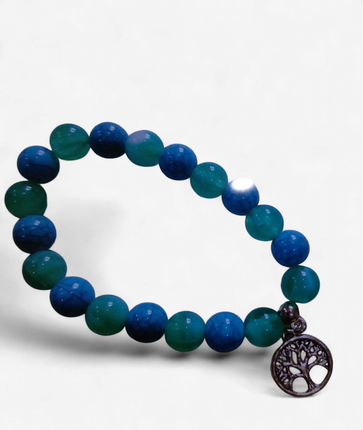 Tree of Life Bracelet with turquoise and cloud amazonite