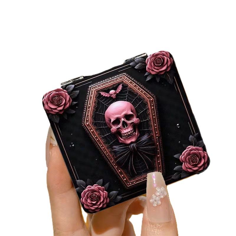 Gothic Skull Coffin Compact Mirror