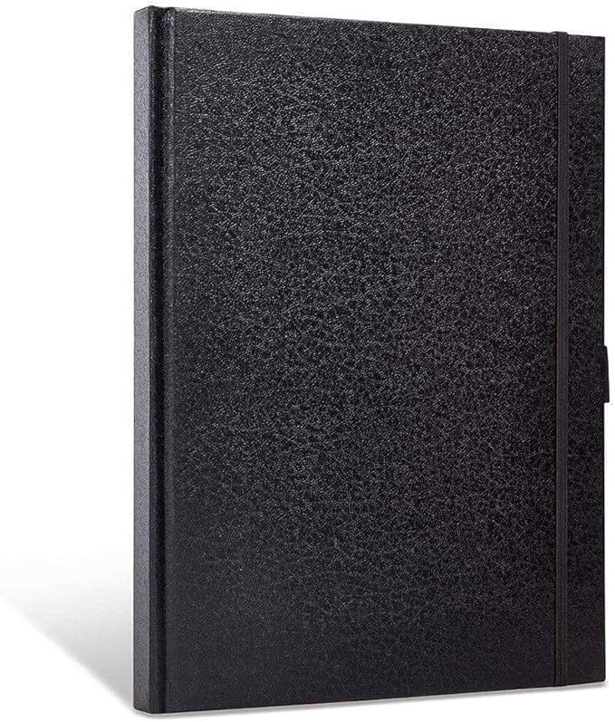 KINGART Black Hardcover 8.5" x 11" Sketchbook Journal, 80 Sheets