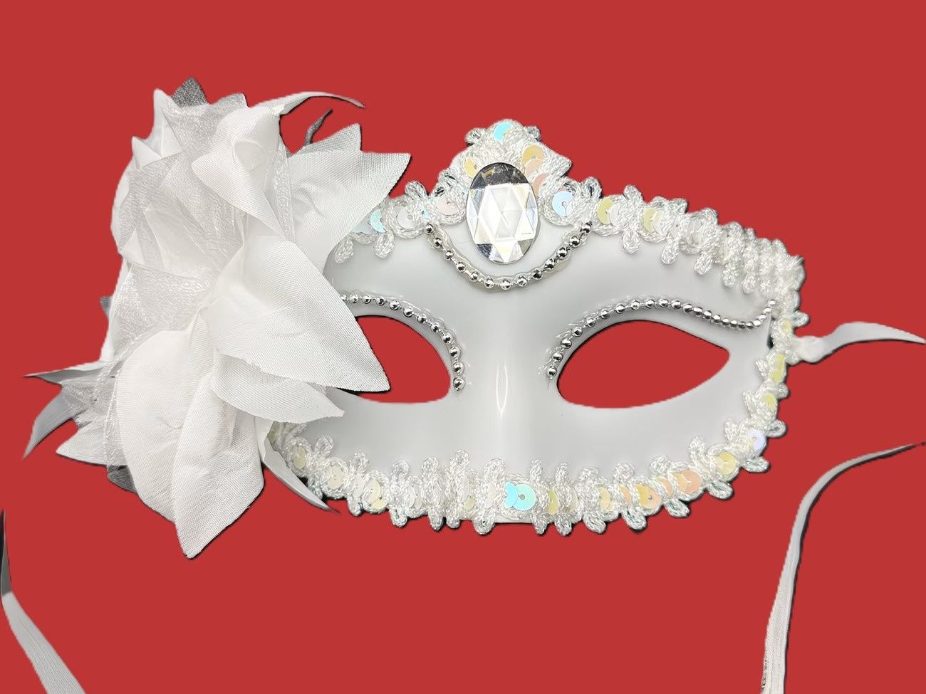 Masquerade Masks Exquisite Venetian Style with Floral and Rhinestone