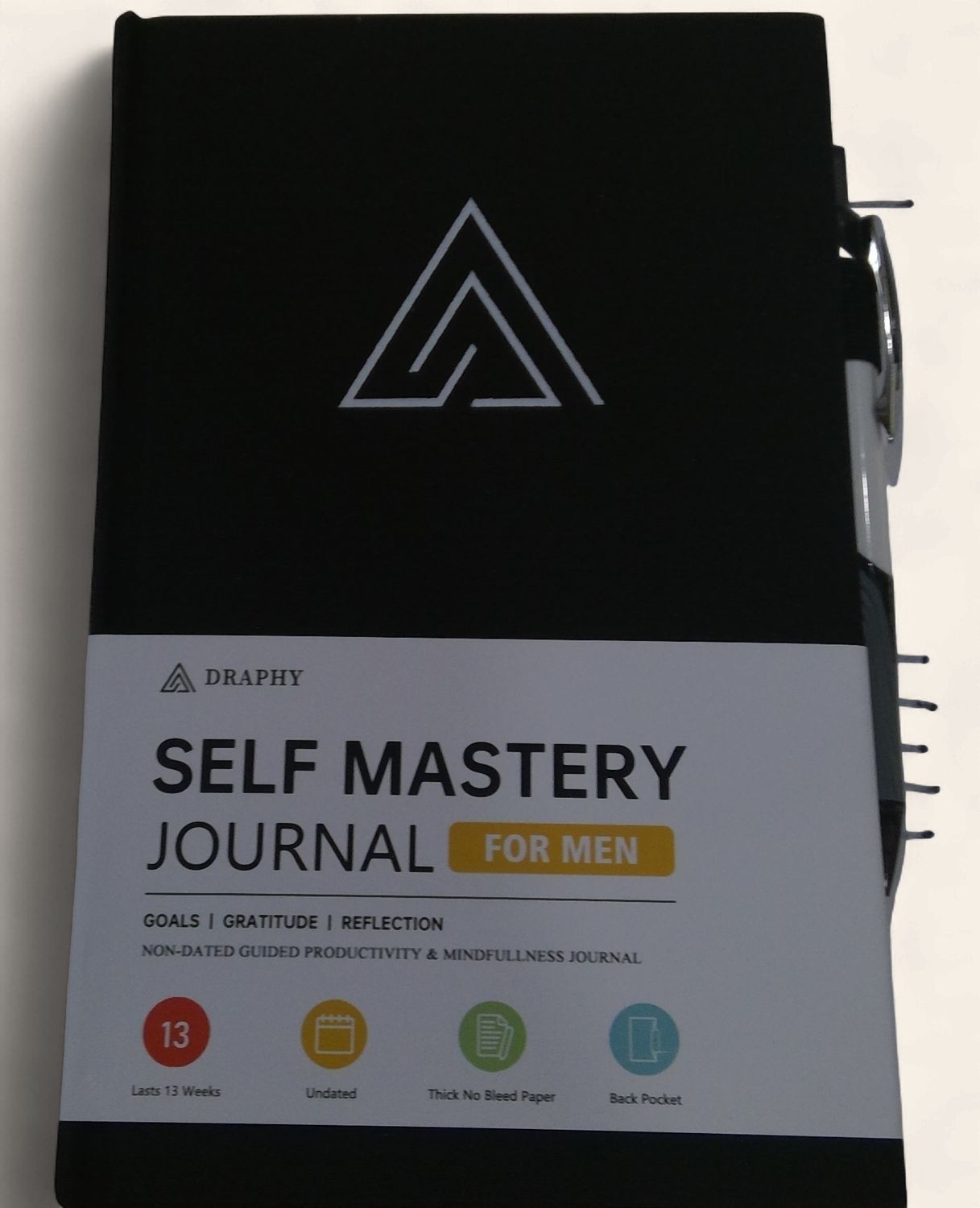 Self Mastery Journal  for Men with Pen