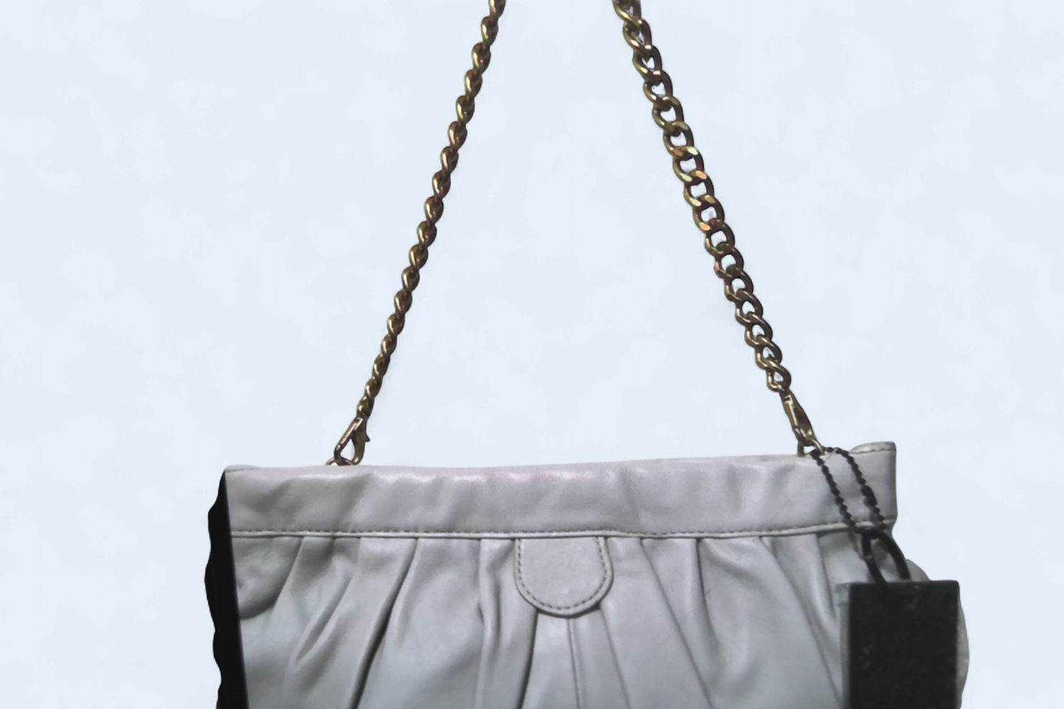 Ande Handbag Off White Small LeatherWith Gold Chain