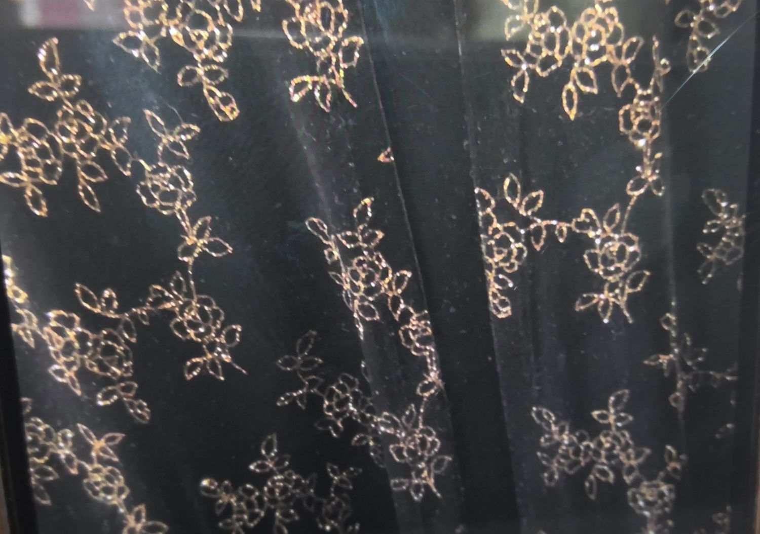 Notations Black Cardigan With Gold Glitter Filigree Design Size pm