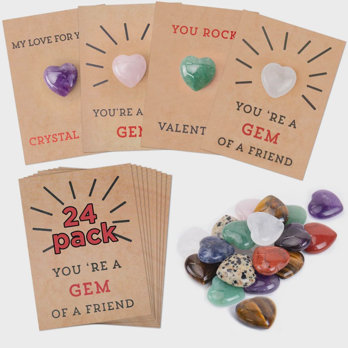 Valentine Crystal Heart Cards