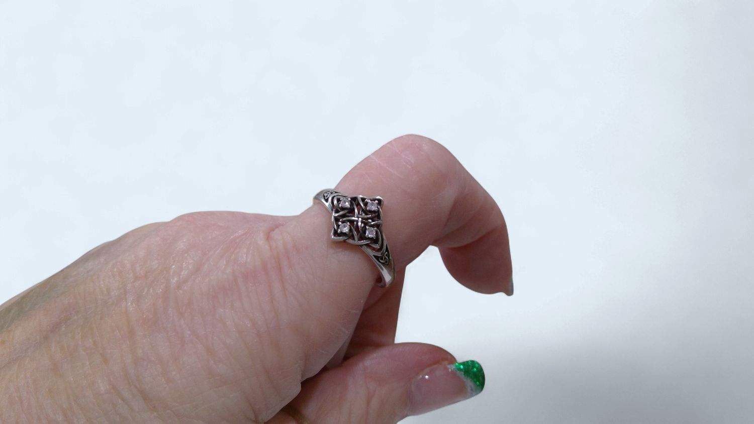 Witches knot Ring Sterling Silver Wiccan Handmade size 9 Witches knot Ring Sterling Silver Wiccan Handmade size 9