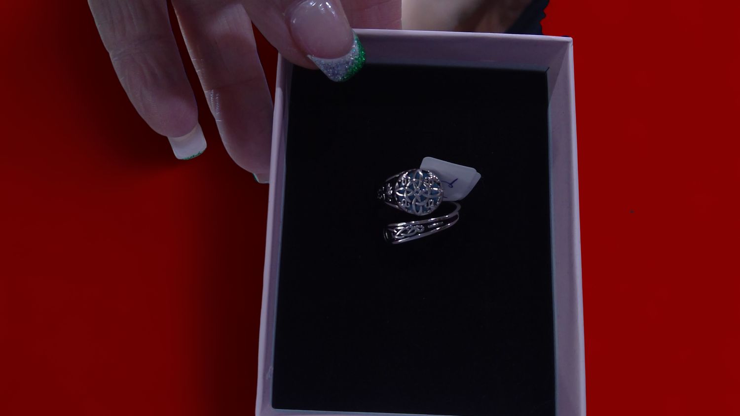 Witches ring Blue in Star sterling Silver Size 7 1/2