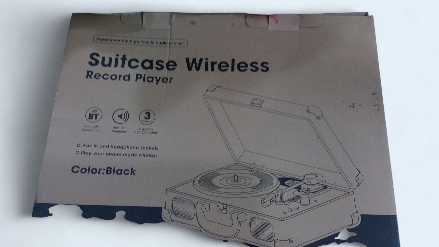 Record Player Suitcase Wireless New in Box Record Player Suitcase Wireless New in Box
