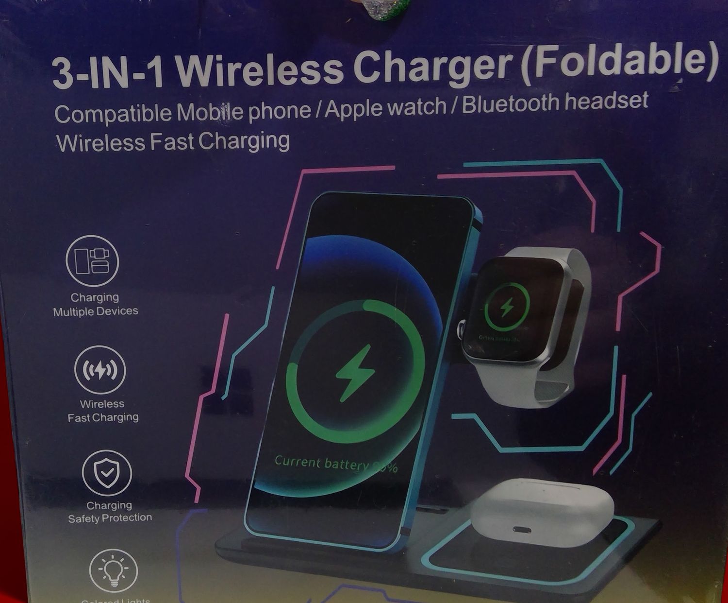 3- In -One Charging Station Foldable Wireless Fast charging 3- In -One Charging Station Foldable Wireless Fast charging