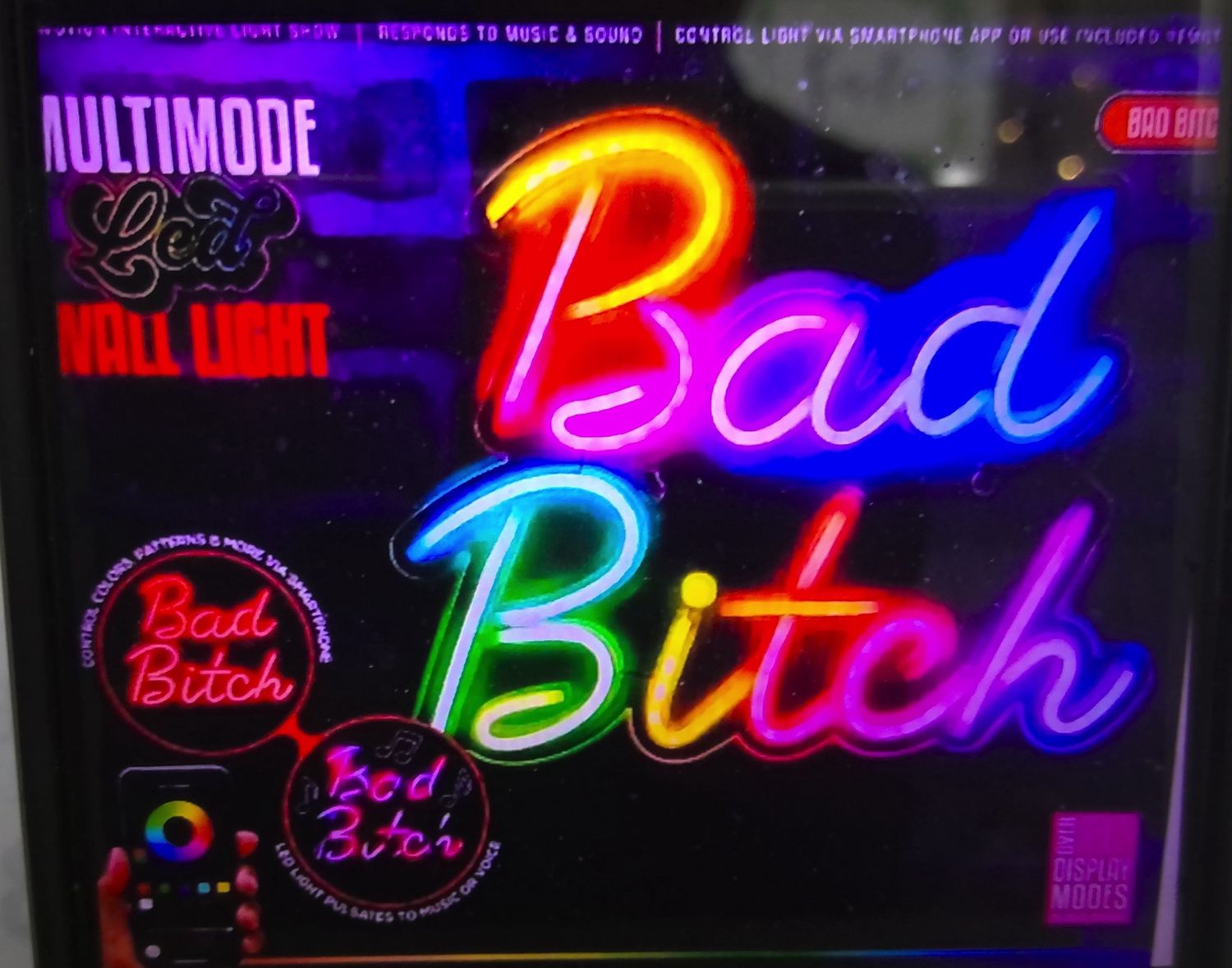Neon Sign "Bad Bitch" sign
