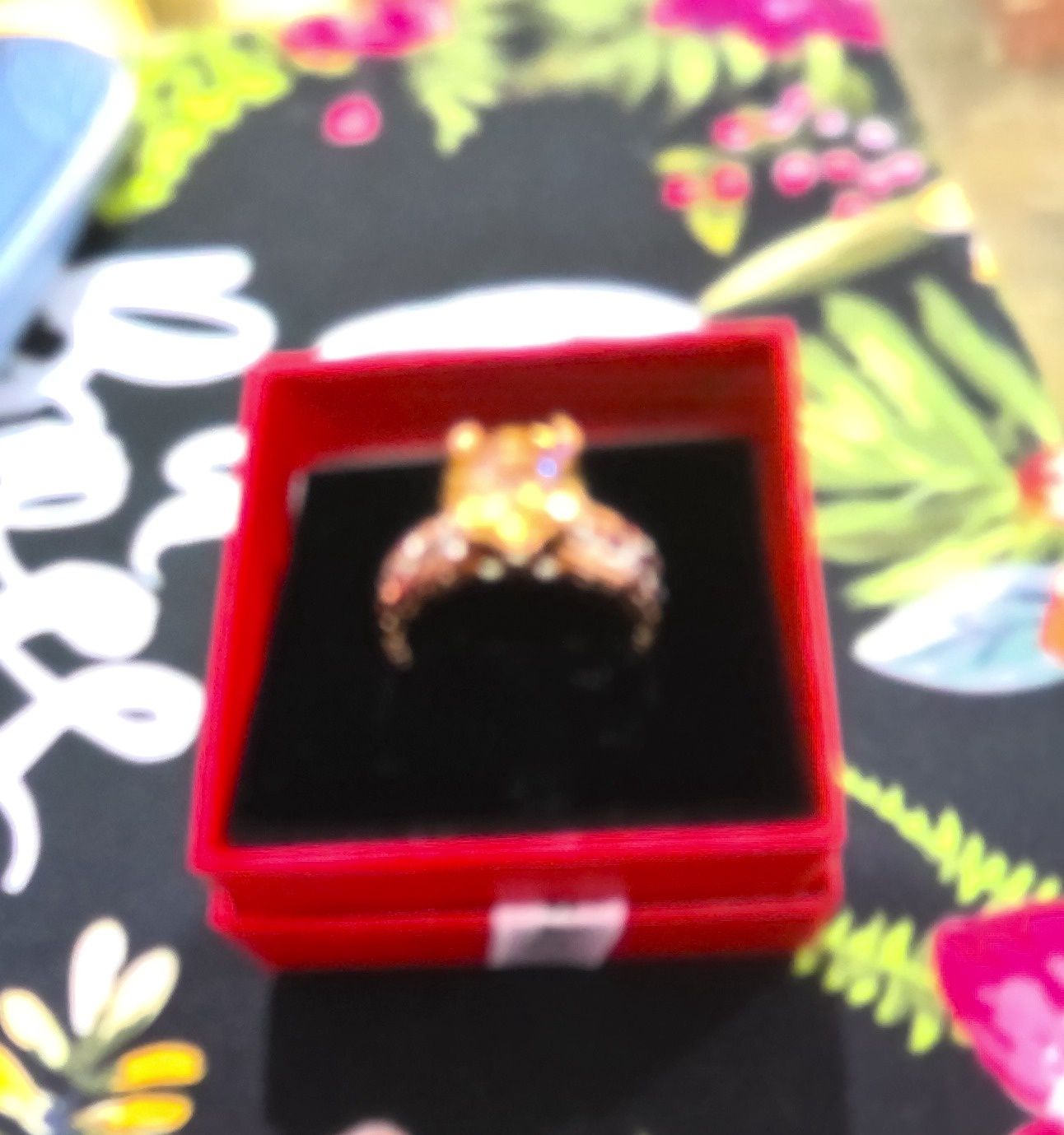 2-Carat Rose Gold Morganite Engagement Ring Size 9 1/2