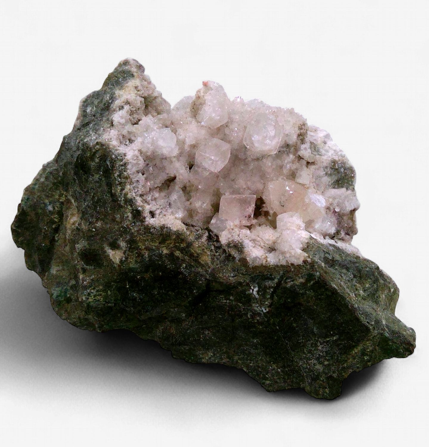 Calcite on Druzy Quartz 6.6 oz Calcite on Druzy Quartz 6.6 oz