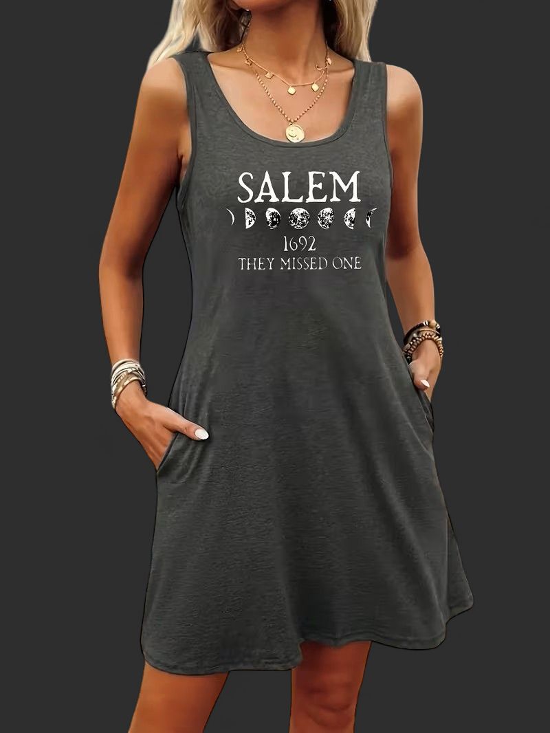 Women'S Salem Witch Bohemian Sleeveless Dress, Size: Small