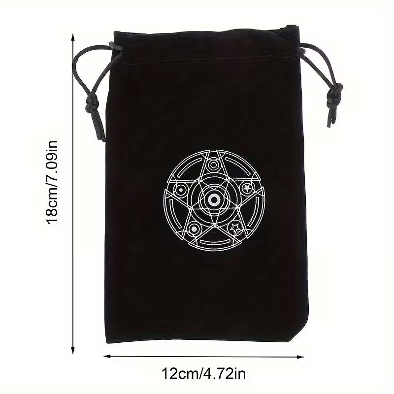 1pc Divination Accessories Pouch Suitable for Tarot, Rune, Witch Oracle Cards - Drawstring Closure Dice Bag for Witchcraft, Fortune-Telling &amp; Role-Playing Games