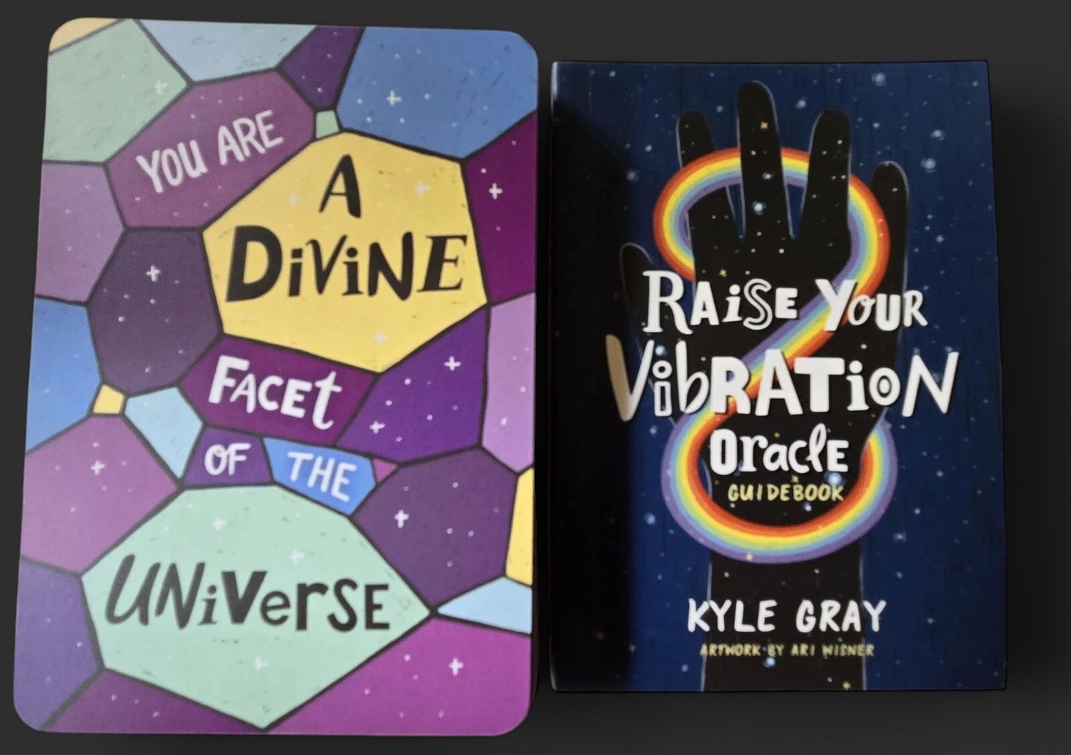 RAISE YOUR VIBRATION ORACLE GUIDE Colorful 48-Card Deck and Guidebook Kyle Gray