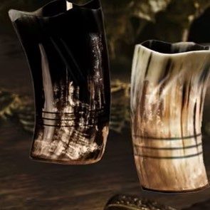Medieval Nordic Viking Retro Art Decorative Cups, Handcrafted Forged Horn Frame Crafts, Three-Dimensional Sculptural