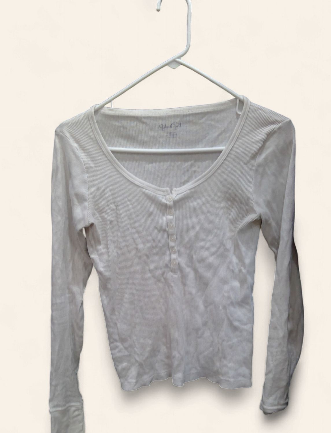 John Galt Long Sleeve  White Shirt Size s