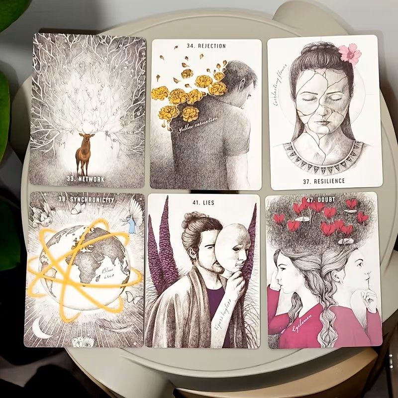 Akashic Oracle Cards, 50 Cards, Unlock Past-life Wisdom