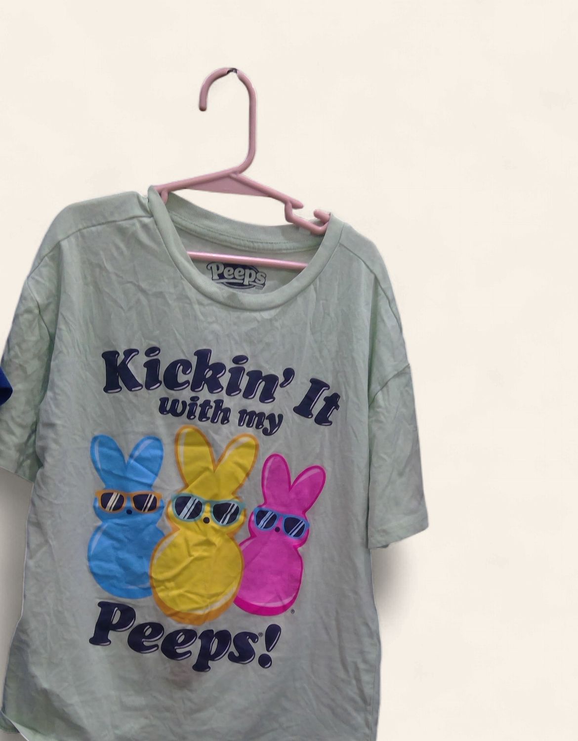 Green Kickin It With  My Peeps Shirt Size 10/12