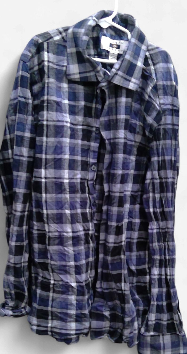 Joesph Abboud Blue Checkered Shirt Size M