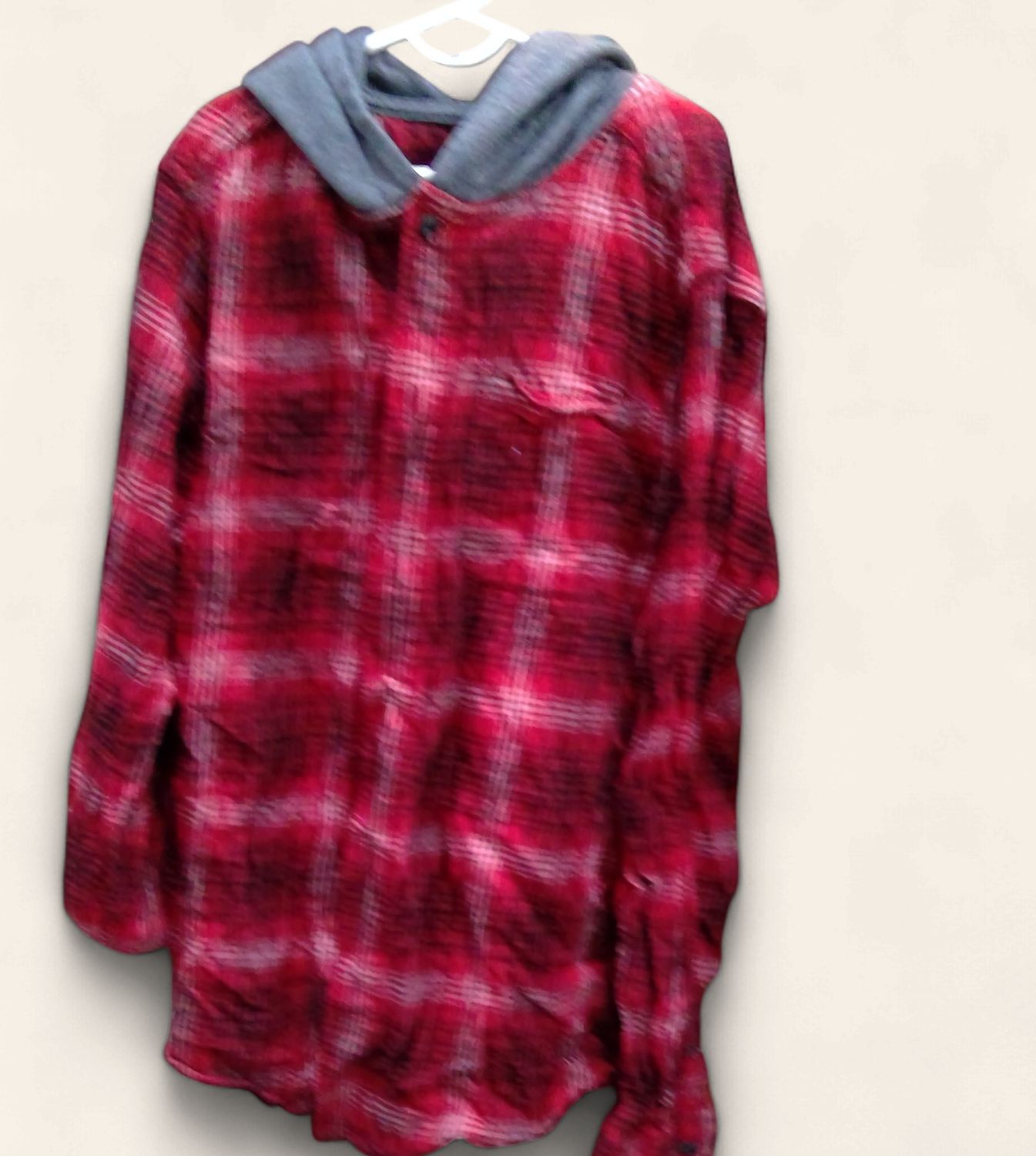 Wonder Nation Red And Black Plaid Shirt Size 14/16 Wonder Nation Red And Black Plaid Shirt Size 14/16