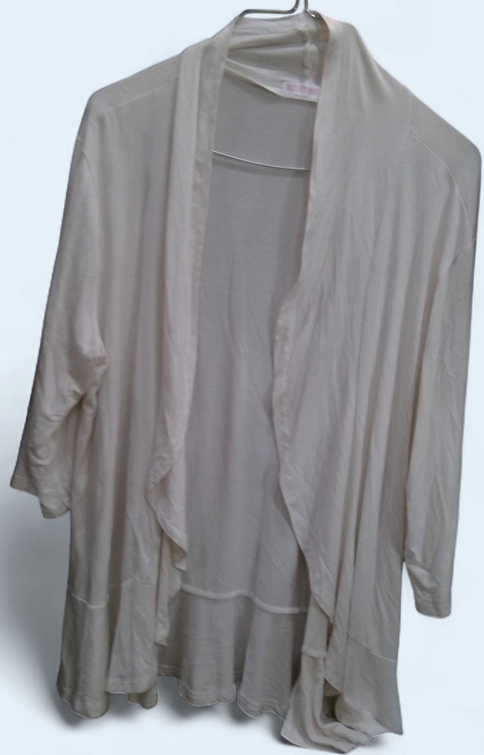 Blue Time Cream Colored Open Front Cardigan Size xl