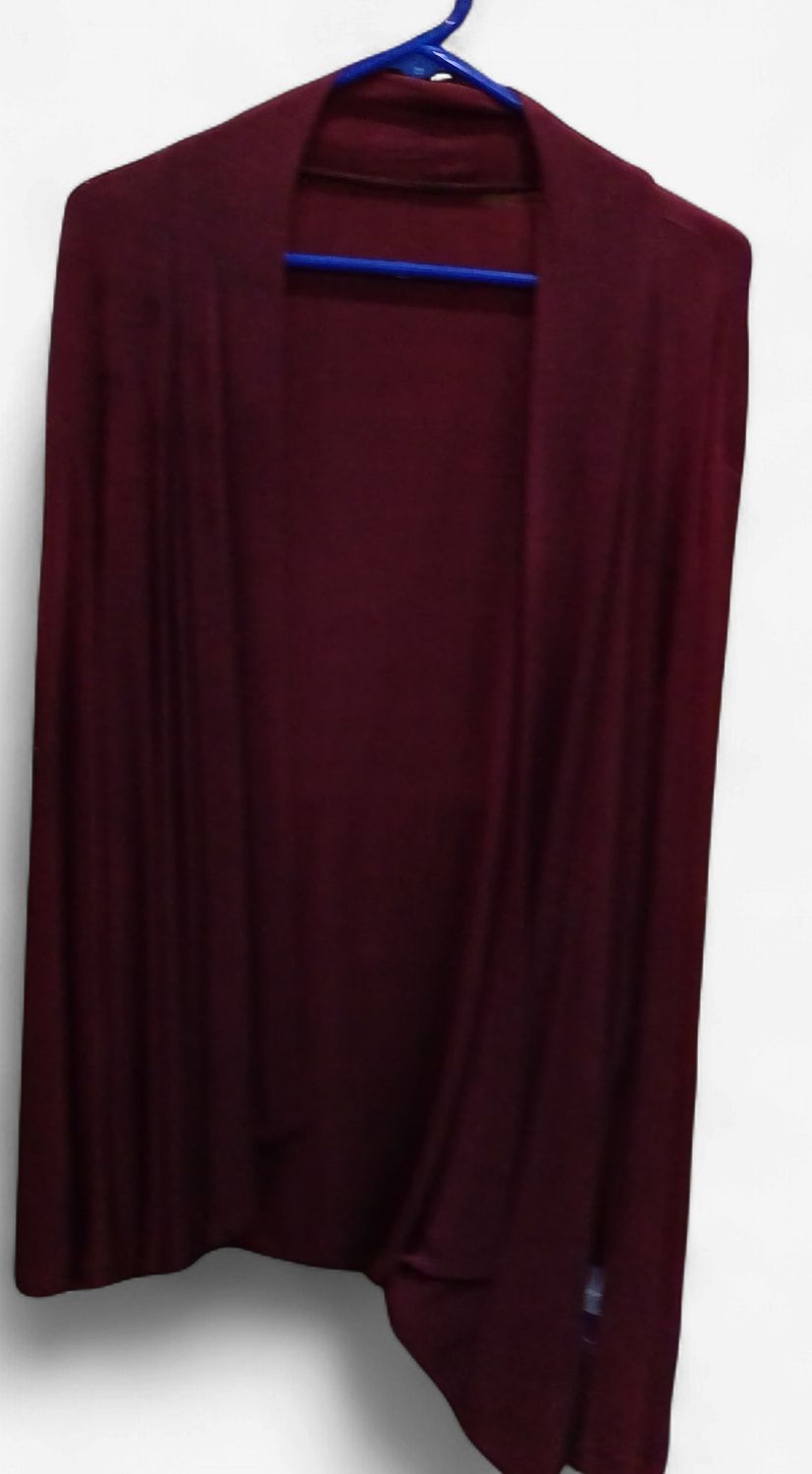 Burgundy Open Front Cardigan Womens Size M Burgundy Open Front Cardigan Womens Size M