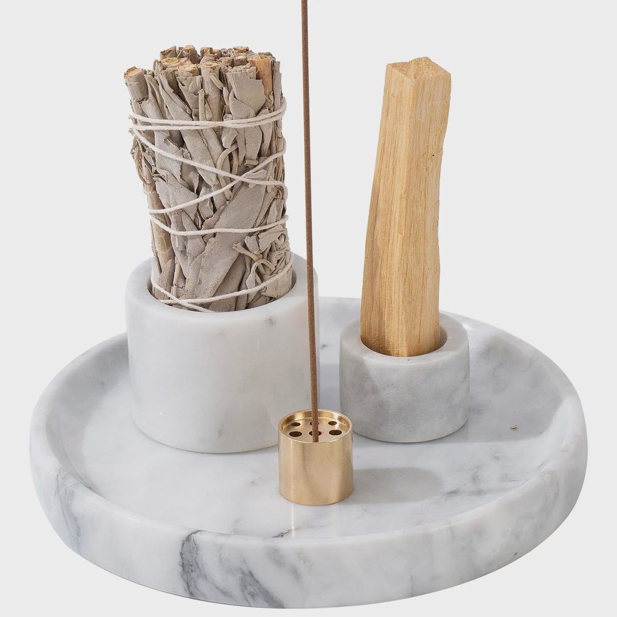 Fasolahome Marble Incense Holder Burner, 4-in-1