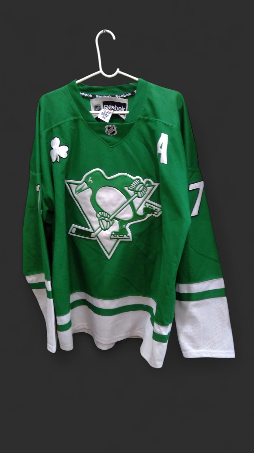 Vintage Malkin St Patricks Day  Pittsburgh Penguins Size 54