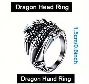 Stainless Steel Rings Adjustable, Type: Dragon Claw