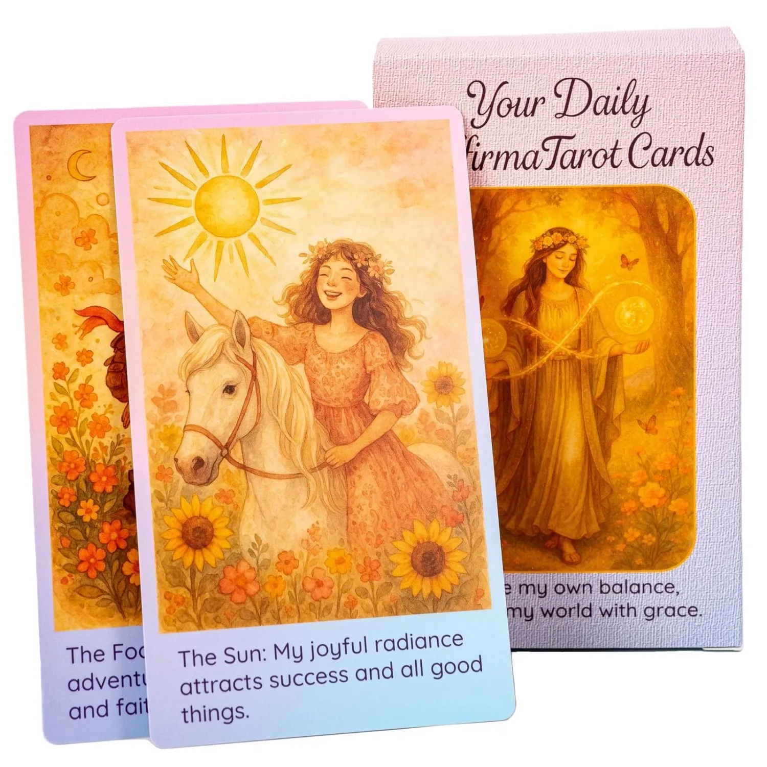 Vitacera Positive Affirmation Tarot Cards, 78 Aesthetic Original Tarot Deck