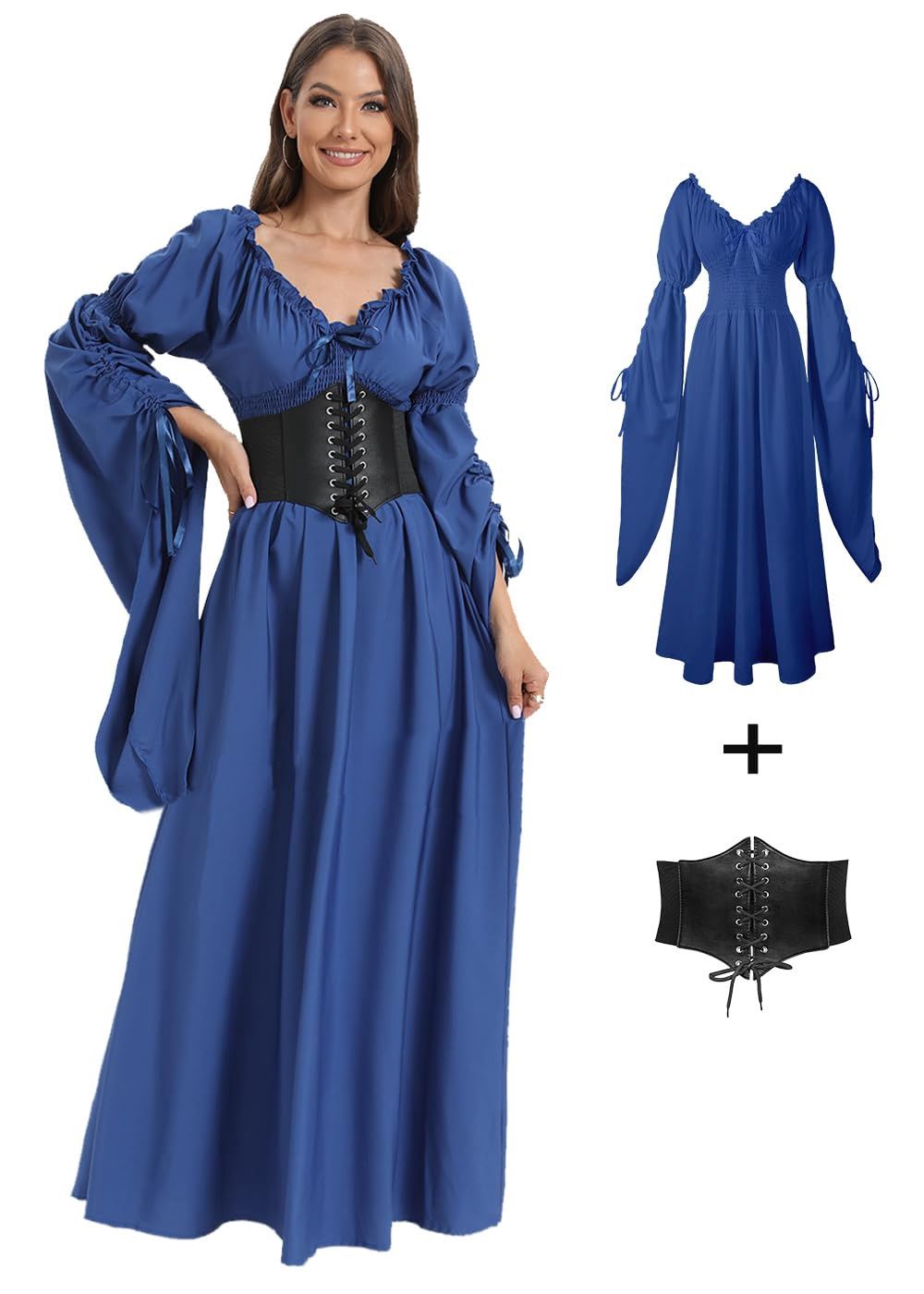 Halloween Renaissance Witch Dress for Women - Small