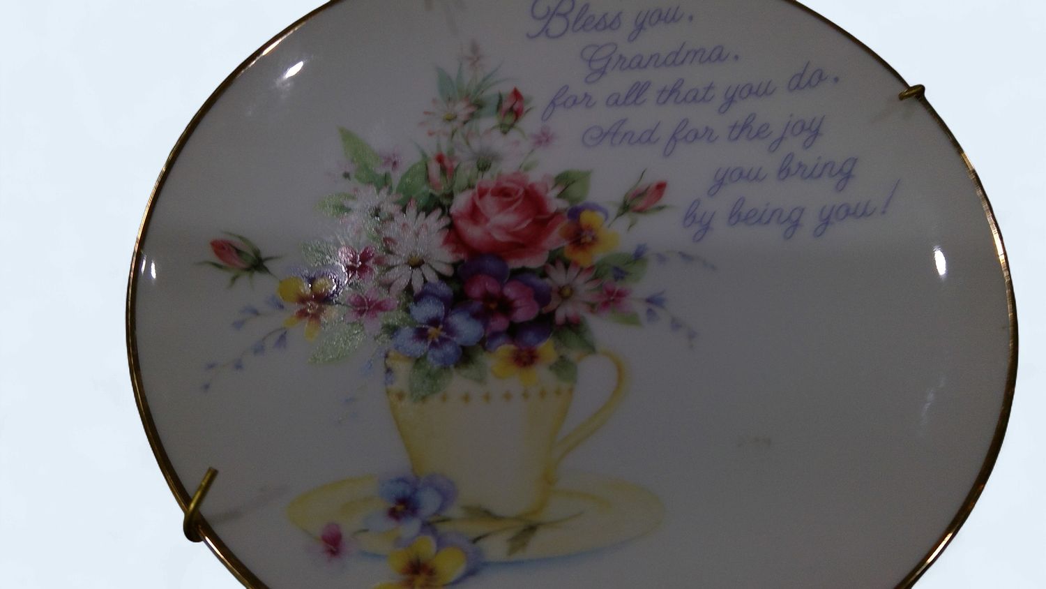 Lasting Memories Plate With Stand Grandma
