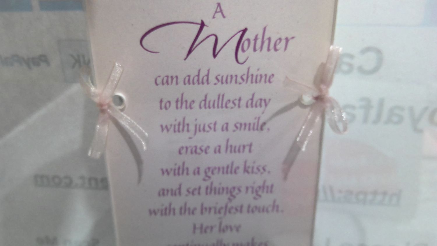 Acrylic Table Sign  A Mother