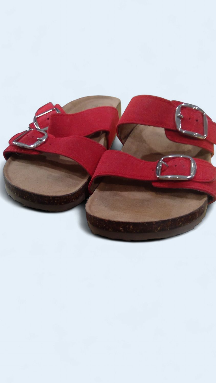 Time And Tru  Womens Red Suede Sandal Size 7