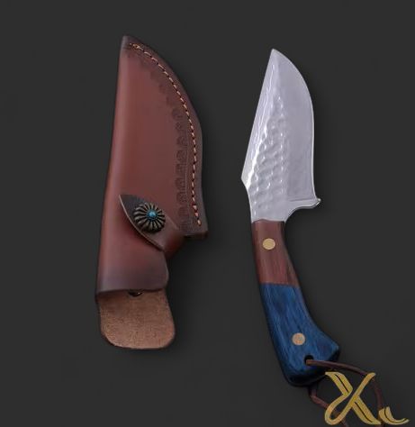 Fixed Blade Hunting Knife -  Blue