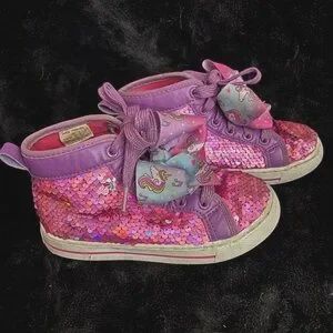 Kids Unicorn Shoes With Sequins Size 3